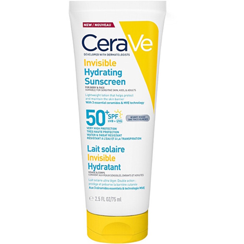 CeraVe Crema solare idratante invisibile SPF 50+ - Opalovac cream 177ml donna
