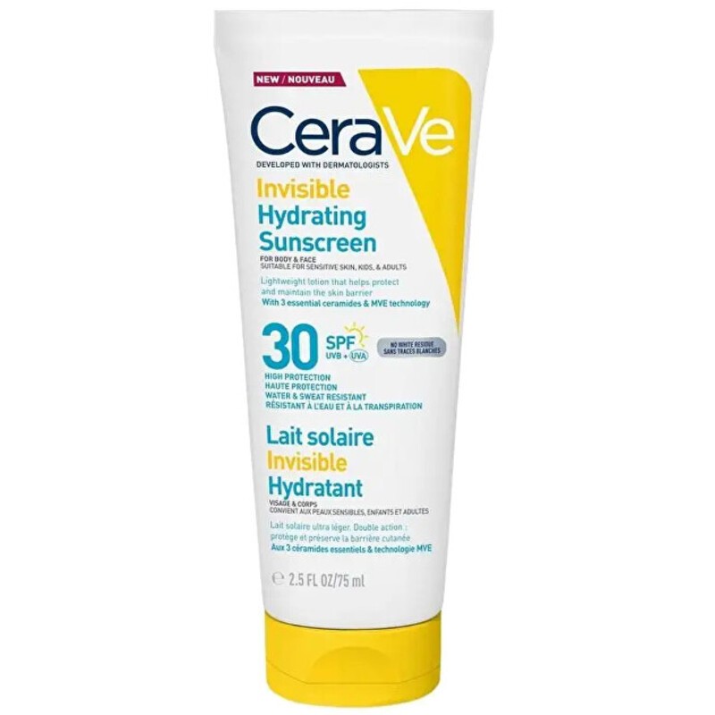 CeraVe Crema solare idratante invisibile SPF 30 - Opalovac cream 75ml donna