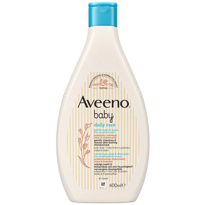 Aveeno Baby Daily Care Gentle & Bath Wash - Gel detergente delicato per il bagno e la doccia 250ml donna