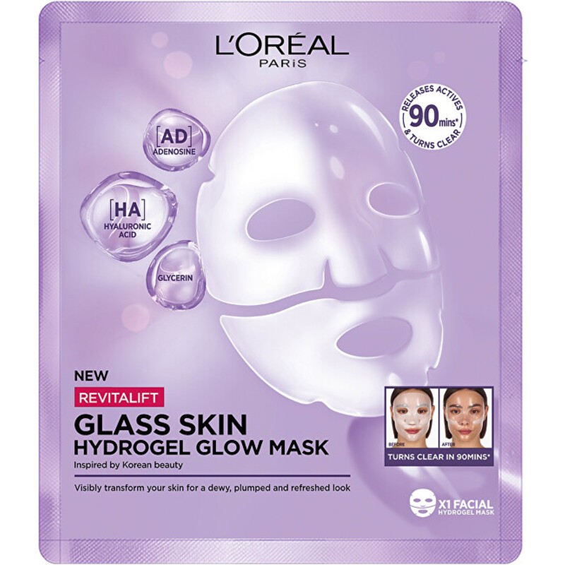 L'Oréal Filler Glass Skin Mask - Maschera idrogel illuminante 25.0g donna