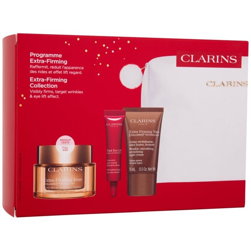 Clarins Extra-Firming Jour Lift Effect, Crema Giorno Antirughe - Set Regalo 50ml donna