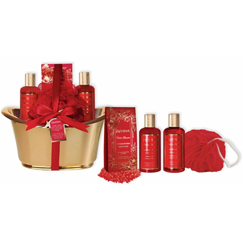 Set regalo Parisax per il bagno in vasca dorata (fragole e vaniglia Mraen) donna
