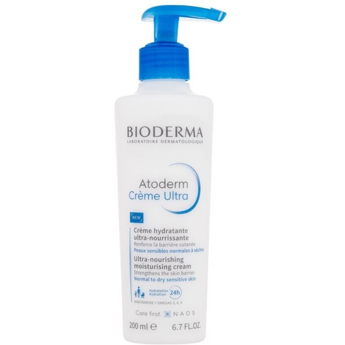 Bioderma Atoderm Crème Ultra Crema Idratante Ultra-Nutriente con Dosatore 200ml donna