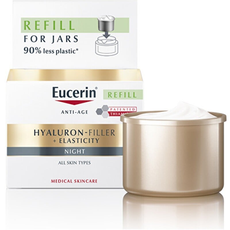 Ricarica di crema notte Eucerin Elasticity+Filler - Ricarica di ricambio per crema contorno occhi antirughe 50ml donna