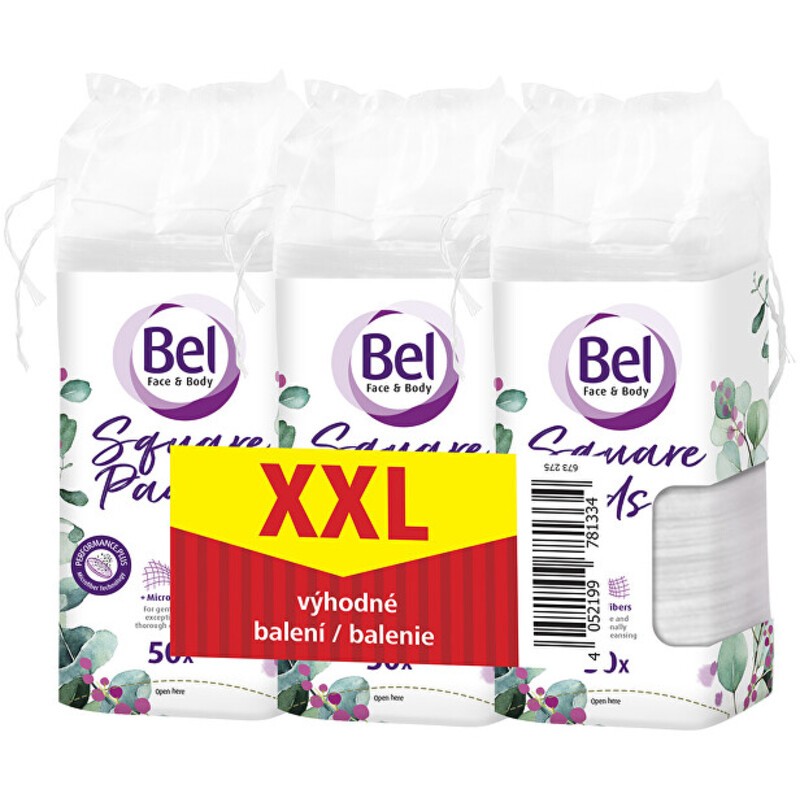 Bel Bel Cosmetici Viso e Corpo (3 x 50 pezzi) - Set di tamponi quadrati Donna
