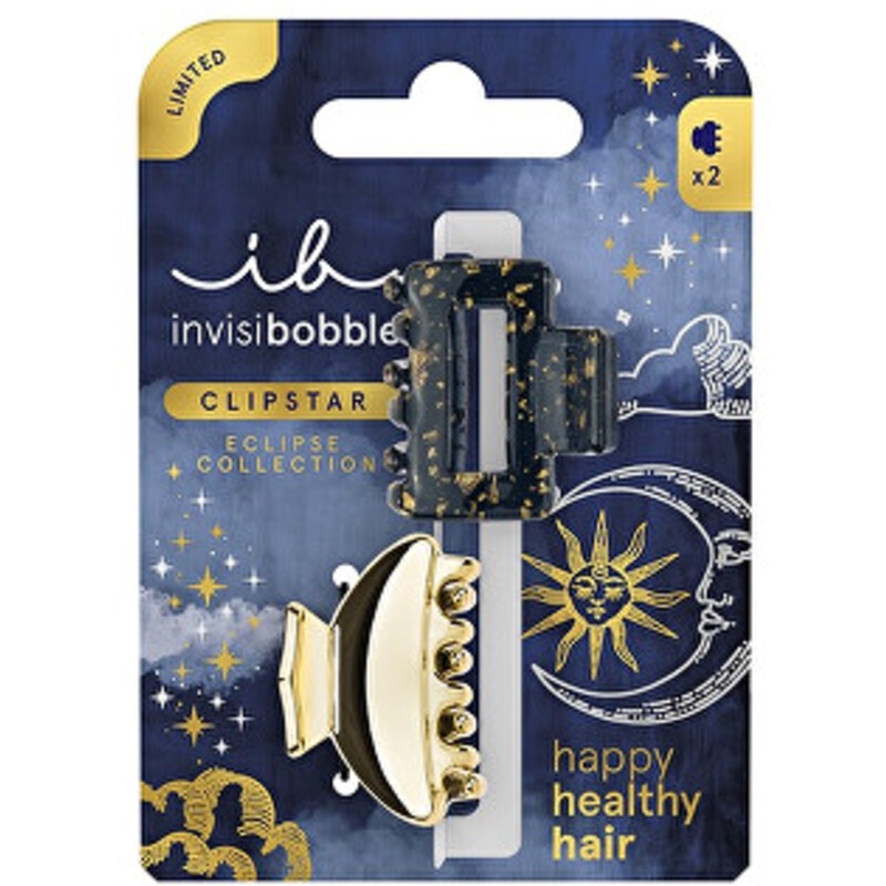 Invisibobble Clipstar S Eclipse Lunar Glam - Fermaglio per capelli (2 pezzi) donna