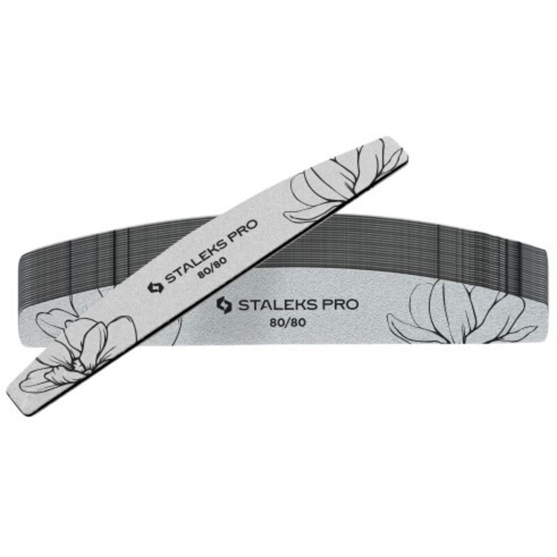 Lima per unghie minerale Staleks Expert 40 80/80 Crescent - Lima per unghie minerale 25 pezzi donna