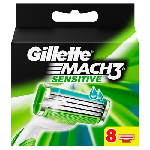 Gillette Mach 3 Sensitive - Testina di ricambio 4.0 pezzi uomo