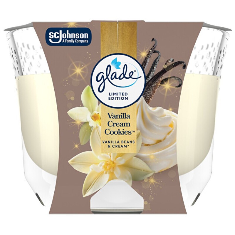 Candela profumata Glade Vanilla Cream Cookies - Candela profumata 204,0 g donna