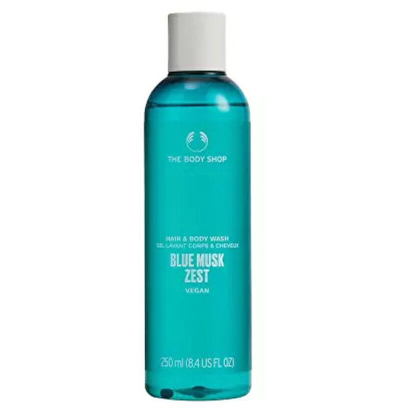 The Body Shop Blue Musk Zest Hair & Body Wash - Sapone per corpo e capelli 250ml donna