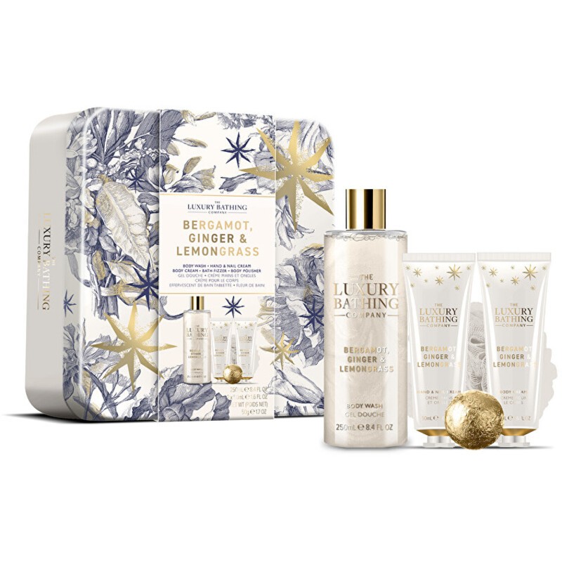 Set regalo The Luxury Bathing Company per la cura del corpo in latta (Bergamotto, Zenzero e Citronella) donna
