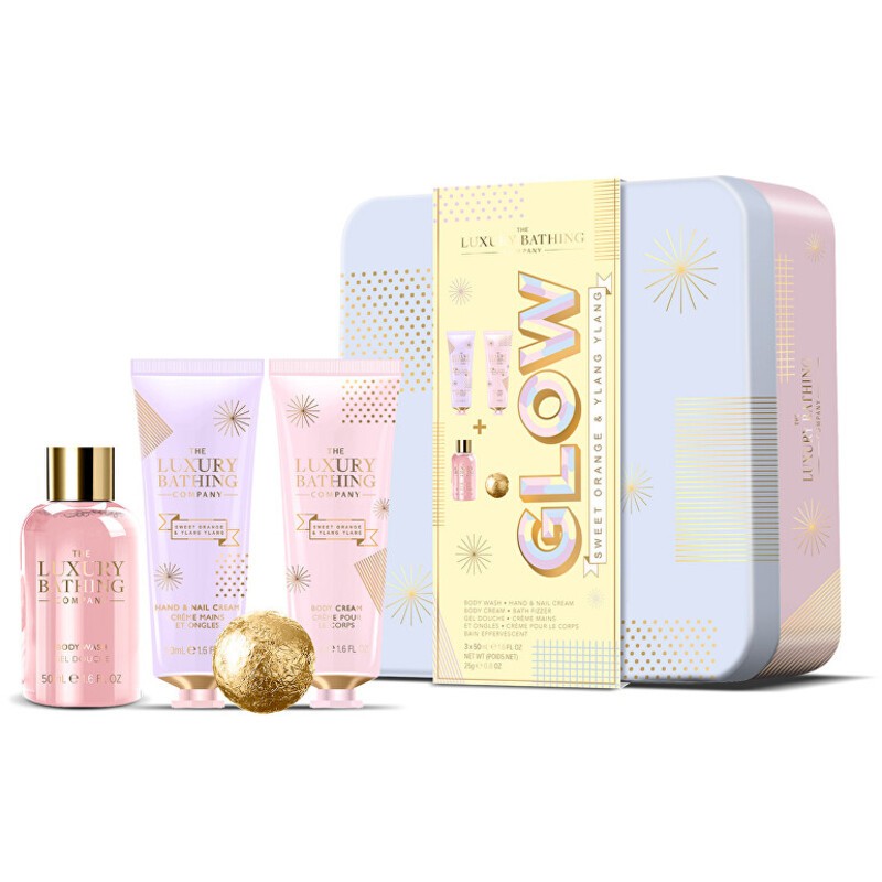 Set regalo Luxury Bathing Company con asciugamano per la cura del corpo in tin dze (Pomeranian & Ylang Ylang) donna