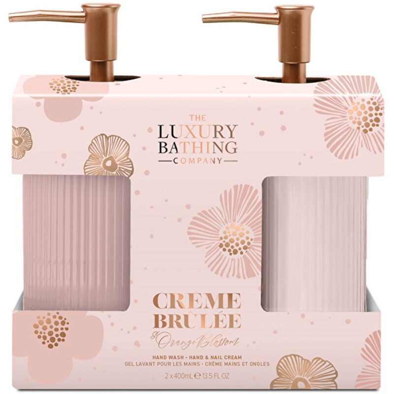 Cofanetto regalo Luxury Bathing Company per la cura intensiva delle mani (Crème brûlée, fiori d'arancio e vaniglia) donna