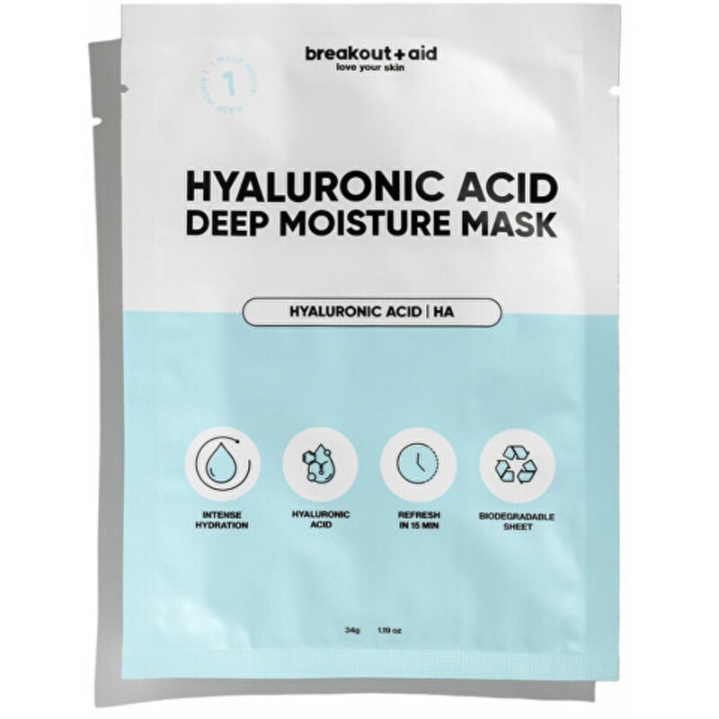 Maschera idratante Breakout+aid - Maschera idratante con acido ialuronico 34,0 g donna