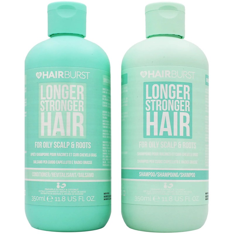 Set Hairburst per capelli più lunghi e più forti, per cuoio capelluto e radici oleose - Set per capelli grassi 350ml donna