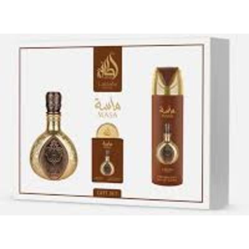 Lattafa Perfumes Masa Set regalo eau de parfum 100ml, deospray 200ml ed eau de parfum 20ml unisex