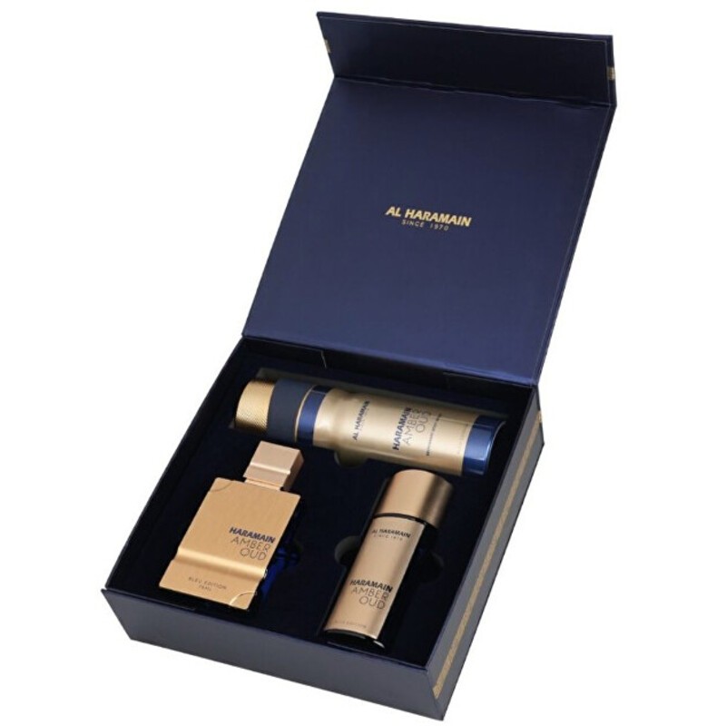 Al Haramain Amber Oud Bleu Edition Set regalo eau de parfum 75ml, eau de parfum 30ml e deospray 200ml unisex
