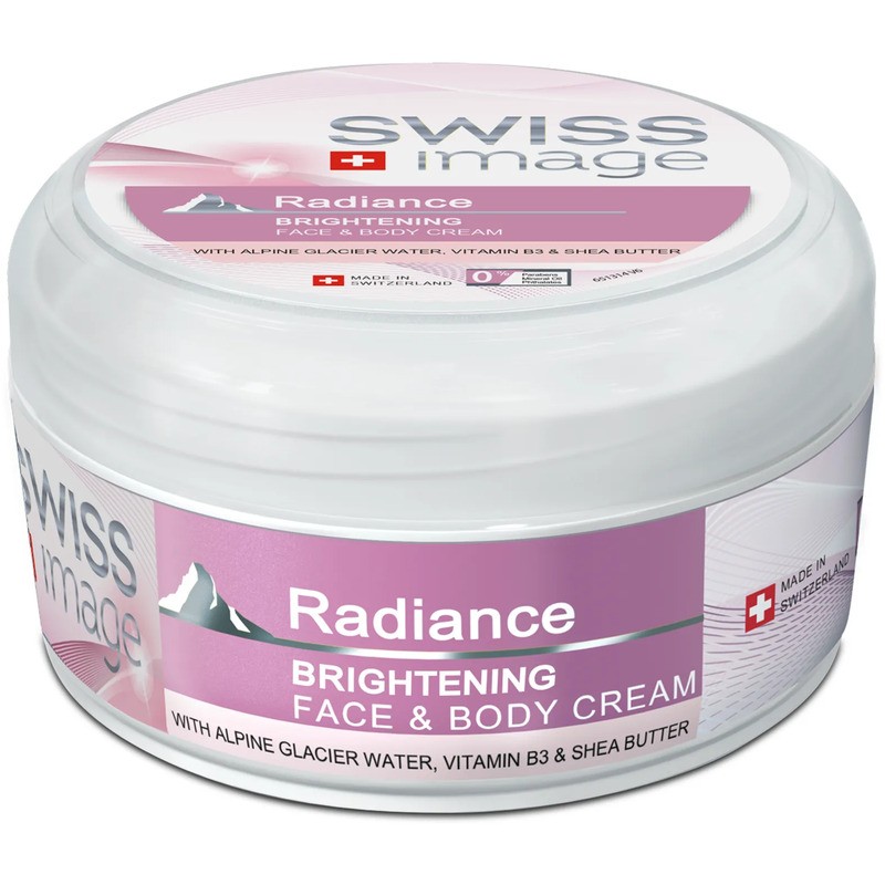 Swiss Image Body Care Radiance Brightening Face & Body Cream - Crema illuminante per viso e corpo 200ml donna