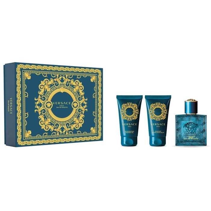 Set regalo Versace Eros 50ml eau de toilette, gel doccia e balsamo dopobarba Eros 50ml Eros uomo
