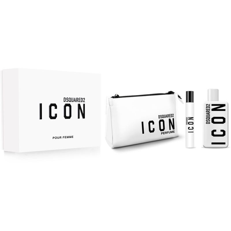 Dsquared2 Icon Pour Femme Set regalo eau de parfum 100, eau de parfum in miniatura 10ml e cosmetici dad donna