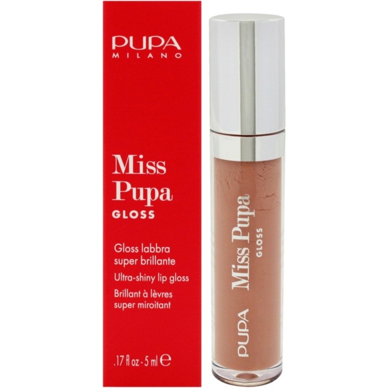Pupa Miss Pupa Gloss (Lucidalabbra ultra brillante effetto volume istantaneo) 5ml donna 404 Nude caldo