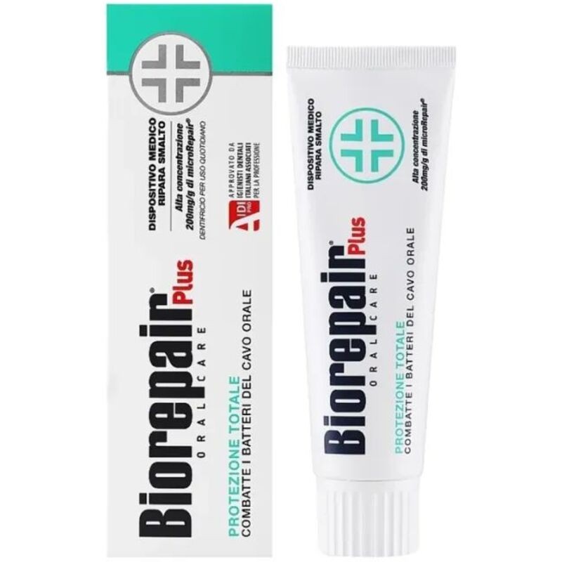 Dentifricio Biorepair Plus Total Protection - Dentifricio per rinforzare lo smalto dei denti 75ml donna