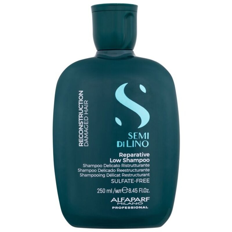 Alfaparf Milano Semi Di Lino Shampoo Riparativo a Basso Contenuto - Shampoo Rigenerante per Capelli Danneggiati 1000ml donna