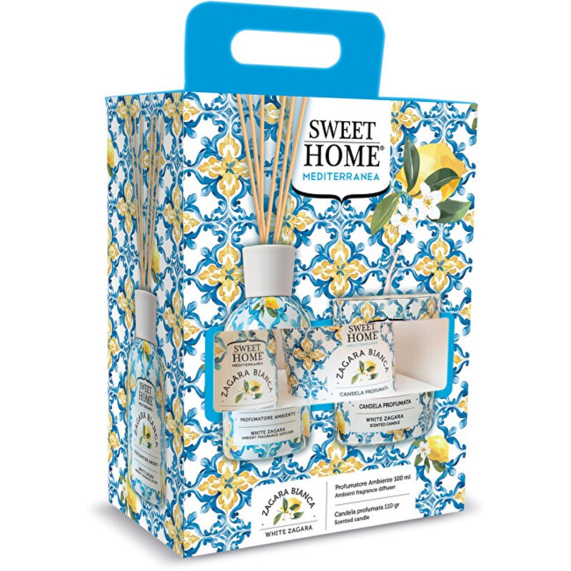 Set regalo Sweet Home Collection White Zagara - Diffusore di aromi con candela Donna