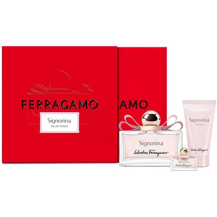 Salvatore Ferragamo Signorina Unica Set regalo eau de parfum 100ml, lozione corpo 50ml e miniatura eau de parfum 5ml donna
