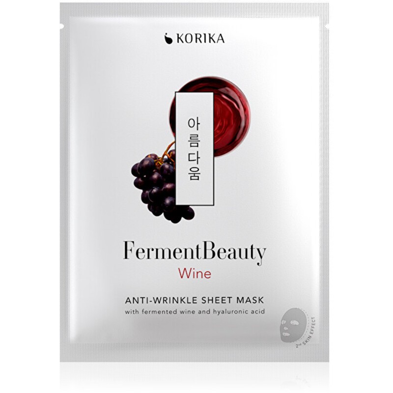 KORIKA FermentBeauty Wine Anti-Wrinkle Sheet Mask - Maschera anti-età in tessuto 20.0g donna