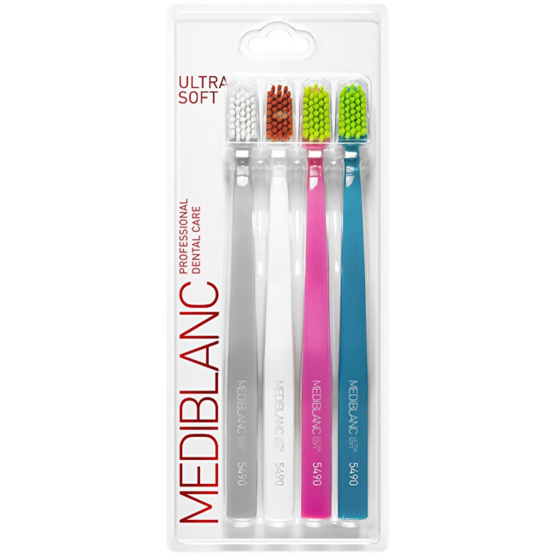 MEDIBLANC Ultra Soft - Spazzolino da denti 4 pezzi donna