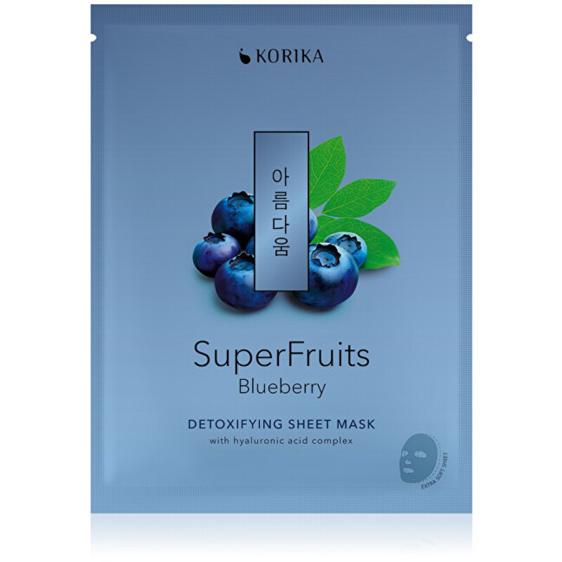 Maschera in tessuto detossinante KORIKA Superfruits (Mirtillo) - Maschera in tessuto detossinante 25,0 g donna
