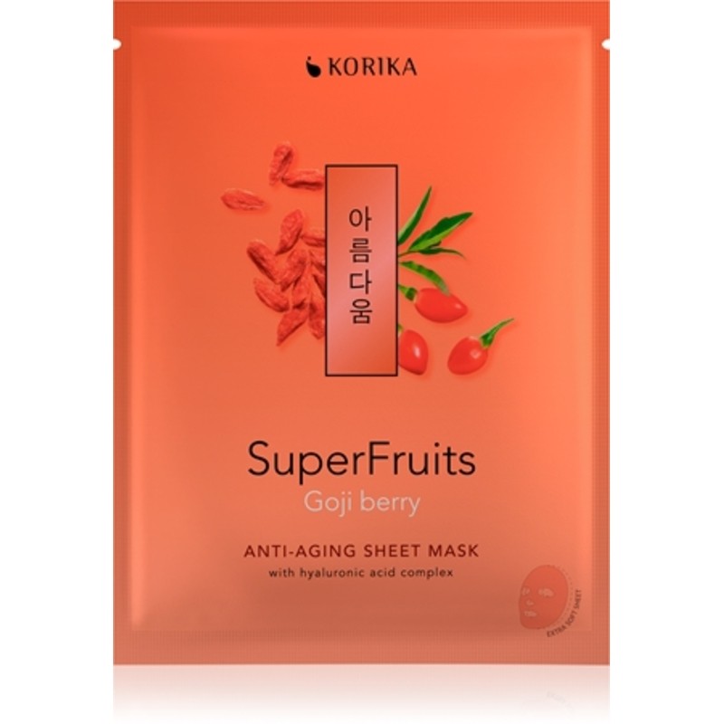 KORIKA Superfruits Goji Anti-Aging Sheet Mask - Maschera in tessuto antietà 25.0g donna