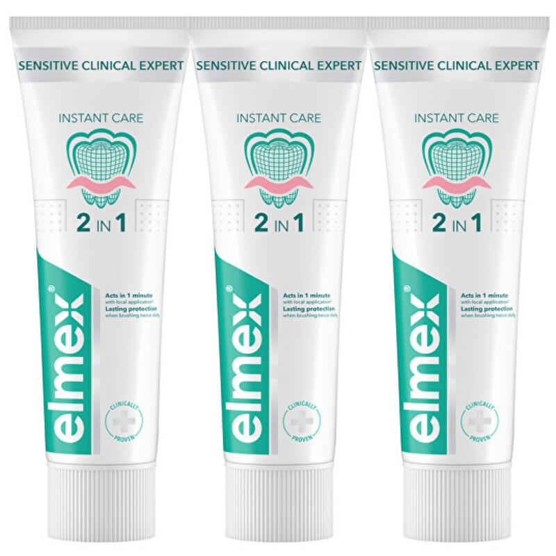 Elmex Sensitive Clinical Expert Instant Care Trio Dentifricio - Dentifricio 75ml donna