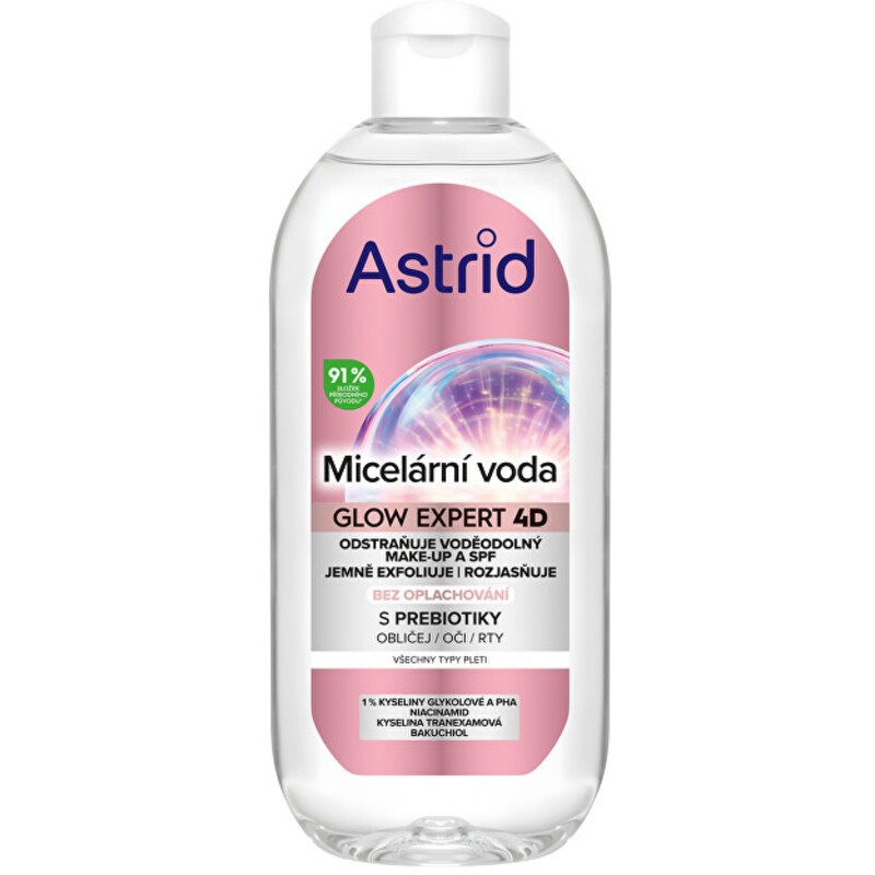 Astrid Glow Expert Micellar Water - Acqua micellare illuminante per la pelle 400ml donna