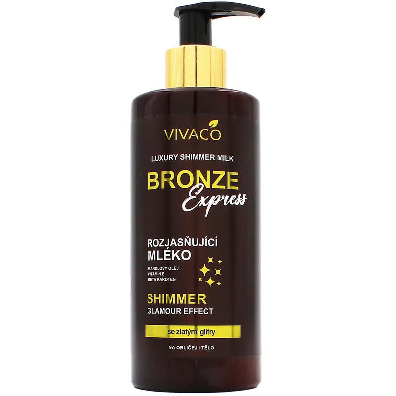Vivaco Bronze Express - Latte corpo illuminante con glitter 300ml unisex