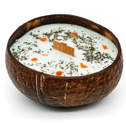 Candela Tropikalia al cocco - fragranza Lime, basilico e mandarino unisex