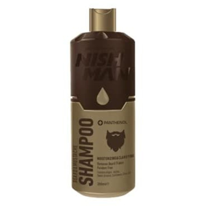 Shampoo per barba e baffi Nishman - shampoo detergente per barba 200ml uomo