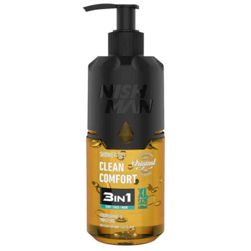 Nishman Clean Comfort 3in1 Shower Gel - Gel doccia per capelli it?lo per mue 480ml uomo