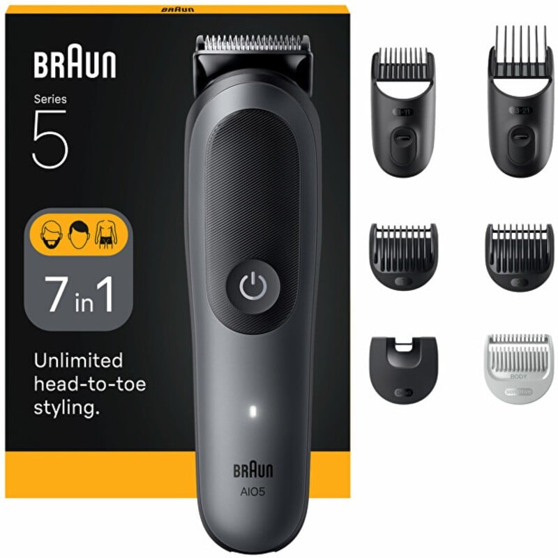 Braun Series 5 AIO5520 Grigio - Coperchio multifunzionale? 7 in 1 uomo