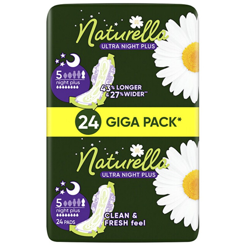 Naturella Ultra Night Plus - Dmsk flocculi igienici per la notte 24 pezzi donna