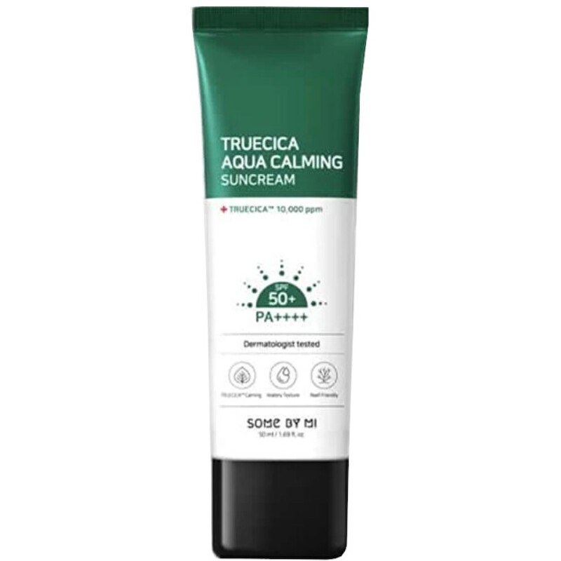 Some By Mi Truecica Aqua Calming Suncream SPF 50+ - Crema solare delicata per il viso 50ml donna