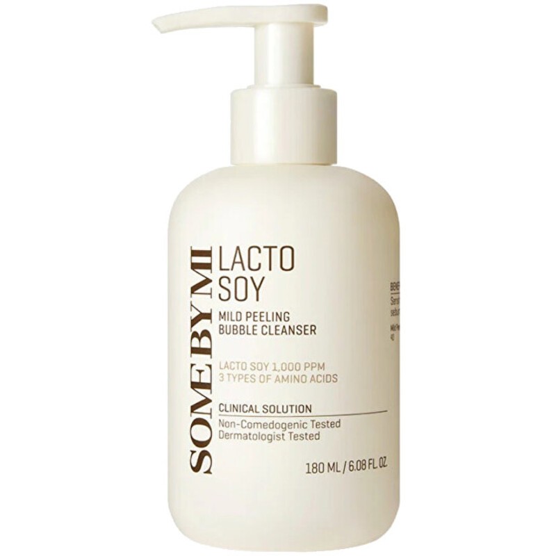 Some By Mi Lactosoy Mild Peeling Bubble Cleanser - gel detergente peeling 180ml donna