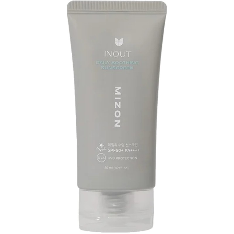 Mizon Inout Daily Soothing Sunscreen SPF 50+ PA++++ - Crema solare lenitiva per il viso 50ml donna