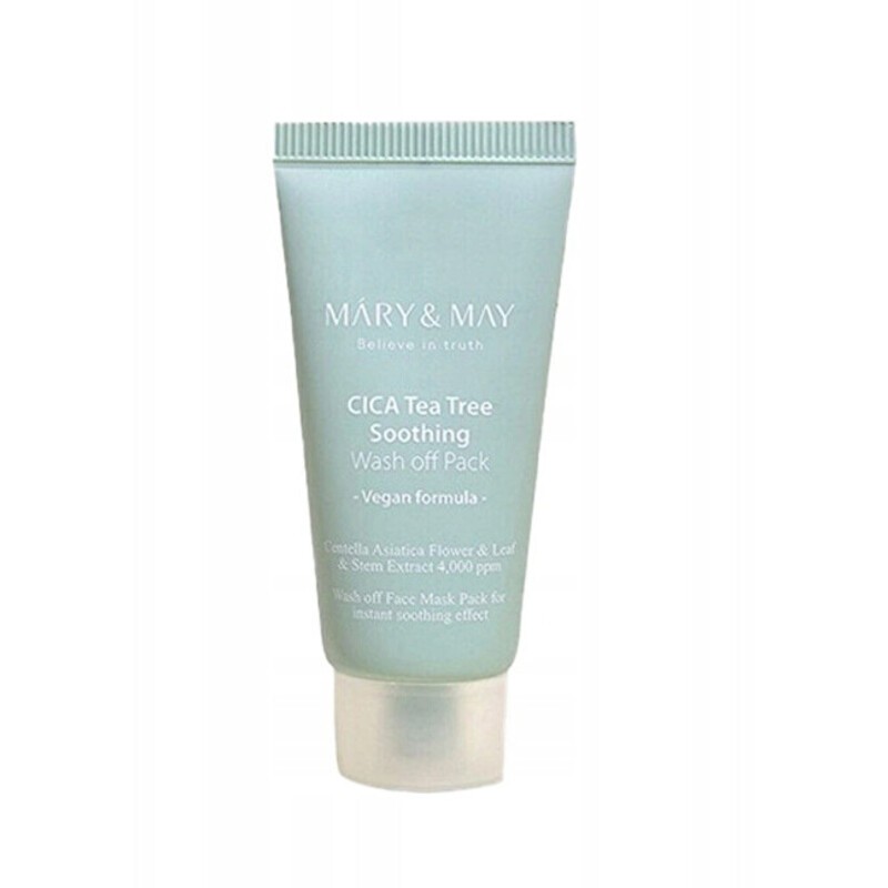 MARY & MAY Cica Tea Tree Soothing Wash Off Pack - Maschera viso 30.0g donna