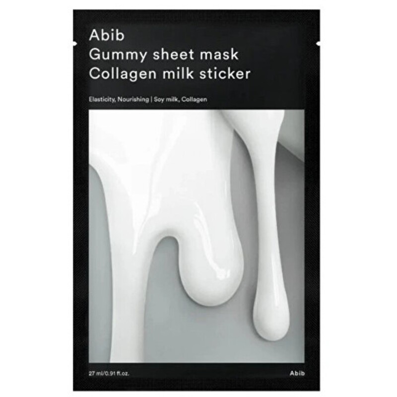 Maschera in tessuto gommosa Abib Collagen Milk Sticker - Maschera in tessuto 27ml donna