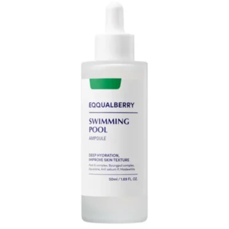 Eqqualberry Swimming Pool Ampoule - Siero viso idratante e lenitivo 50ml donna