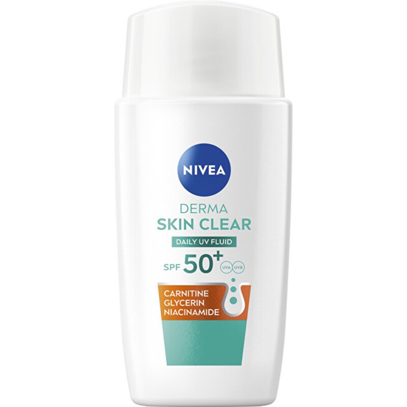 Nivea Derma Skin Clear Daily UV Fluid SPF 50+ - Fluido UV da giorno per pelli problematiche? 40 ml donna
