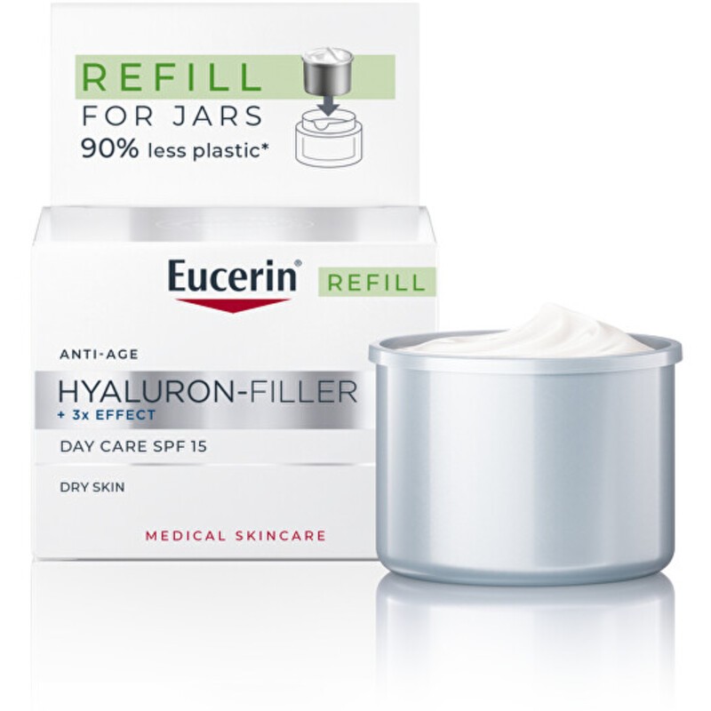 Eucerin Hyaluron-Filler+3x Effect Day Care Refill SPF 15 - Ricarica di ricambio per crema per pelli mature? 50 ml donna