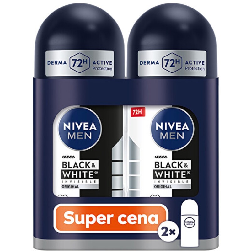 Nivea Black & White Invisible Original Roll-on Set - Set di palline antitraspiranti? uomo